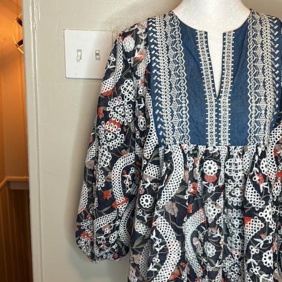 Sachin + Babi x Anthropologie Kalena Embroidered Eyelet Blouse New Size XS - Picture 7 of 13